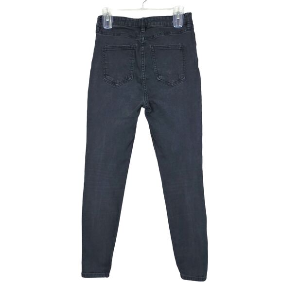 Cotton On 91 High Grazer Skinny Ankle Jeans Women 8 Black Stretchy Pants - Picture 2 of 9